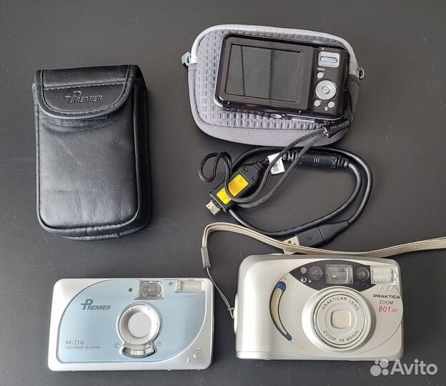 Фотоаппараты 3шт. Premier m-210, Praktics 801af