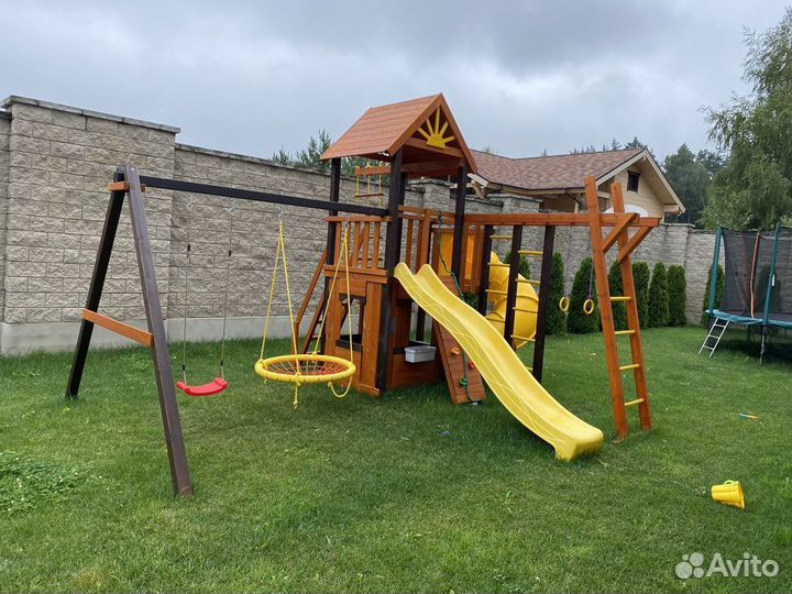 Игровые деревянные площадки для детей