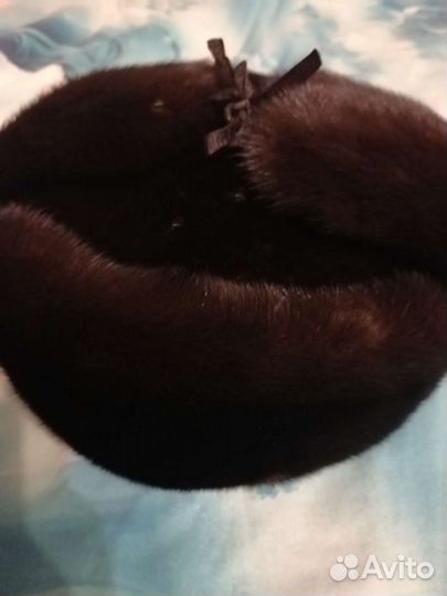 Мужская шапка норковая цельная (чёрная)