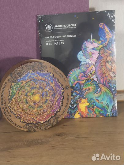 Пазл мандала Unidragon и система приклейки пазлов