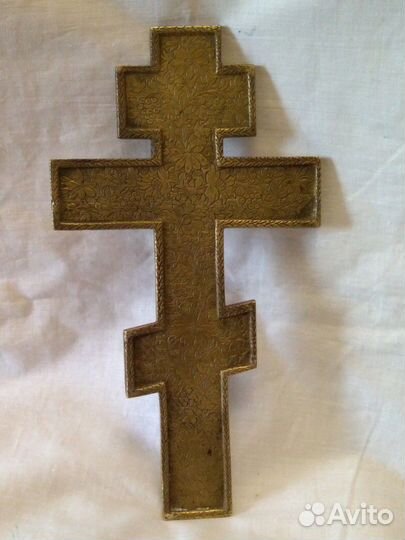 Крест латунный с эмалью 19й век