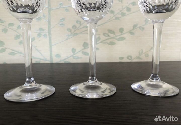 Ликерные рюмки старая Богемия ручная резьба