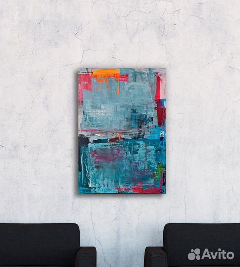 Интерьерная картина абстракция 50x70 на холсте