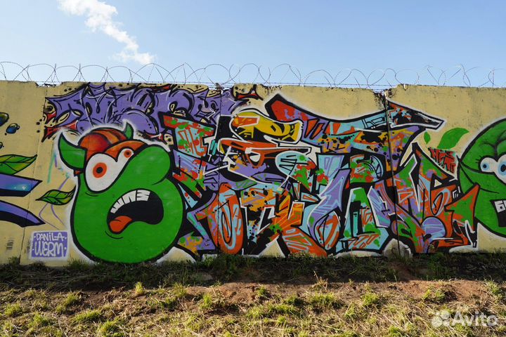 Роспись стен граффити/каллиграфия/персонажи
