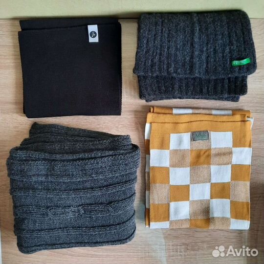 Шарф вязаный шерстяной мужской