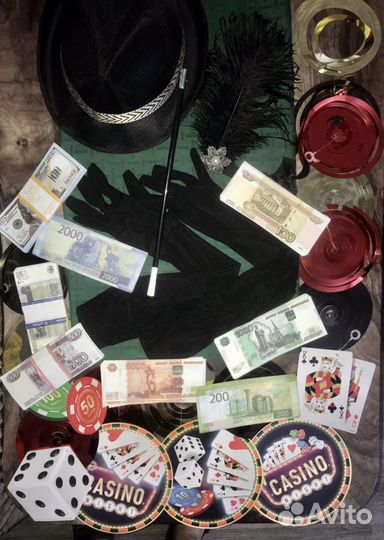 Декорации для вечеринки в стиле казино (гэтсби)