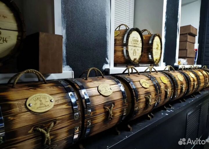 Мини бар Бочка дерево ручная работа