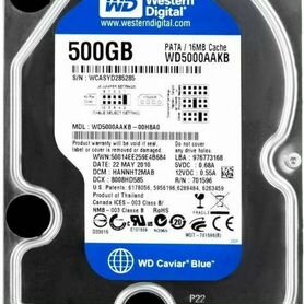 Жесткий диск Western Digital WD5000aakb 500Gb IDE