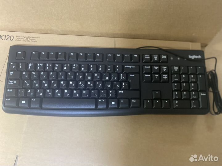 Клавиатура Logitech K120 for business черный USB