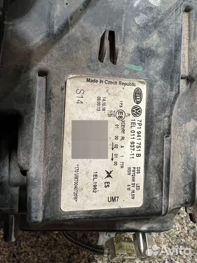 Передние фары на volkswagen touareg