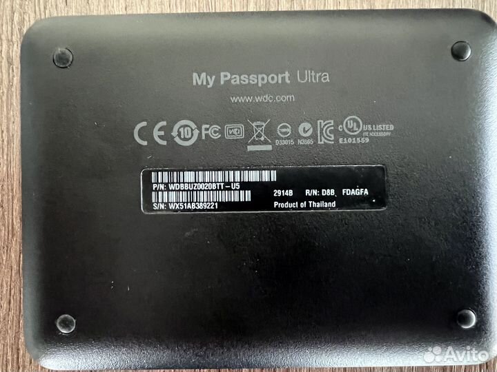 WD My Passport Ultra 2Tb