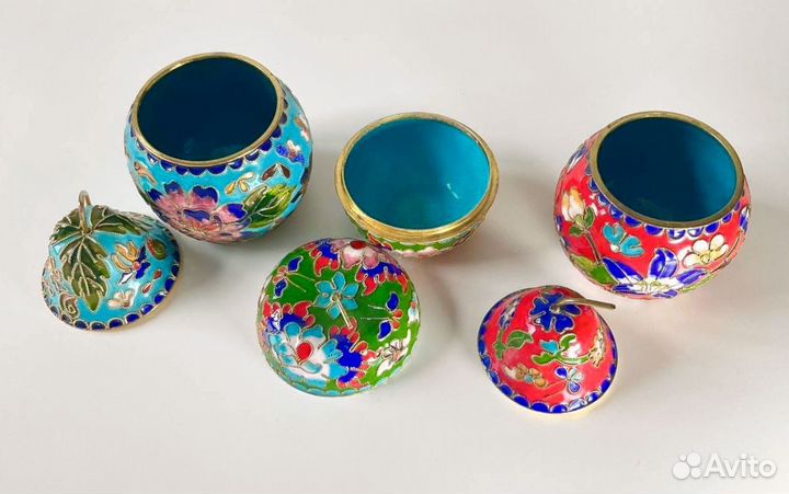 Шкатулки клуазоне яблоко и груши