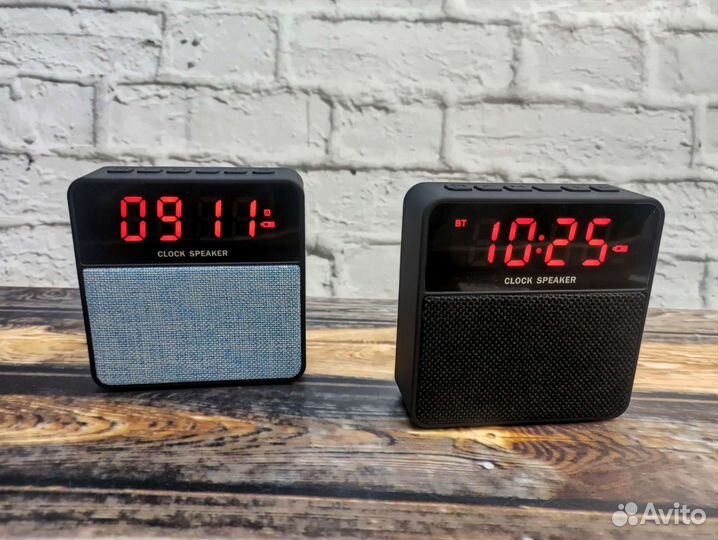 Bluetooth колонка с часами, будильник, радио новая