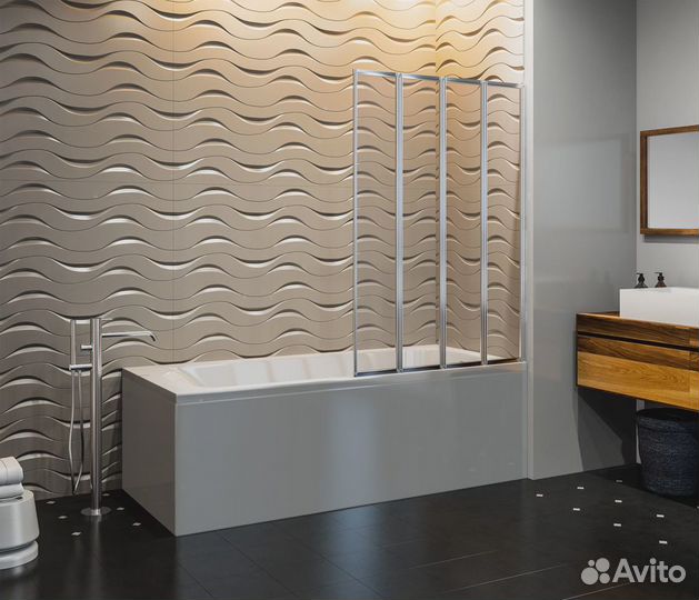 Шторка для ванны Good Door screen GR4-100-C-CH