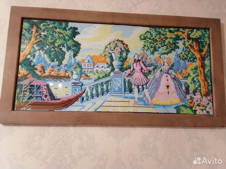 3 картины, вышитые крестом