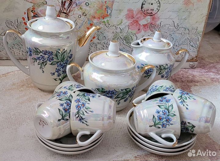 Сервиз кофейный незабудки