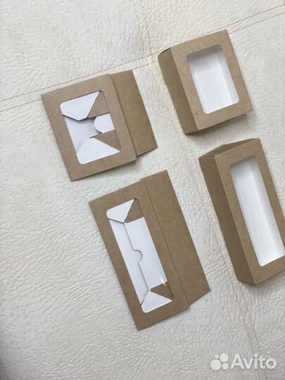 Крафт коробки с окошком