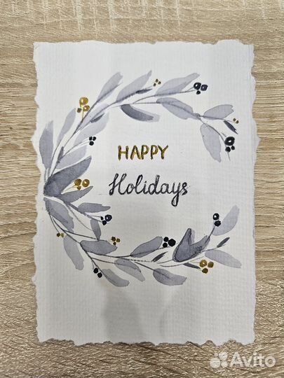 Набор акварельных открыток ручной работы