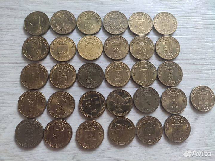 Юбилейные монеты России 10руб. гвс