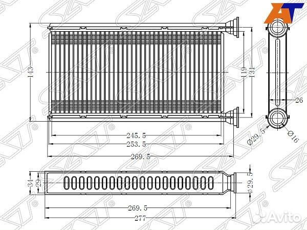 Радиатор отопителя салона subaru forester