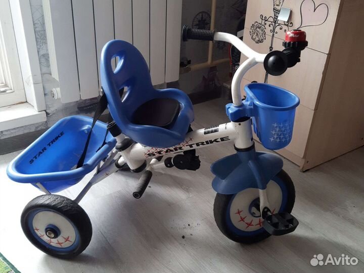 Велосипед трёхколесный, колеса боковые