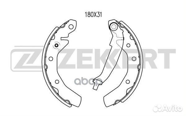 Колодки торм. бараб. задн. Chevrolet Matiz (M20