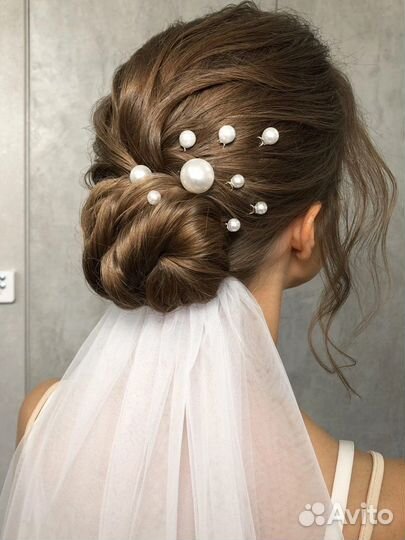 Шпильки для волос с жемчужинами