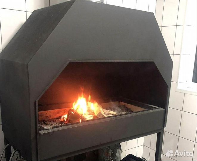 Мангал для кафе кирпичный с куполом