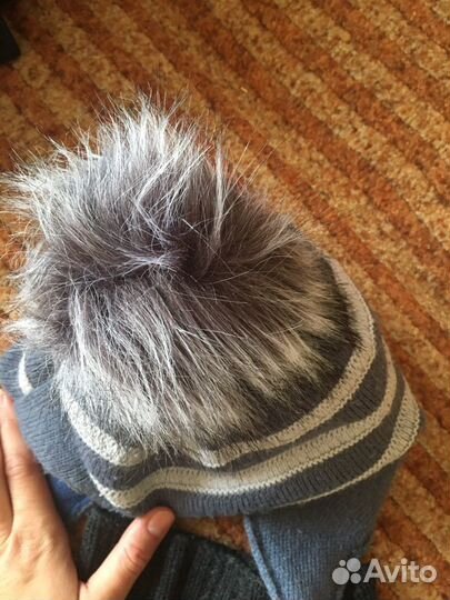 Шапка зимняя и манишка