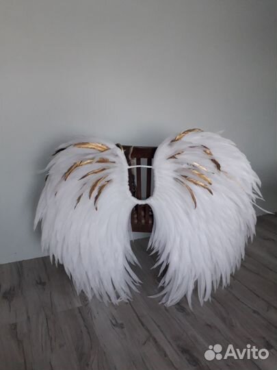 Крылья ангела с золотым пером