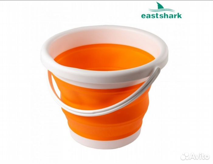 Ведро круглое складное 33*20*25 10л оранжевое