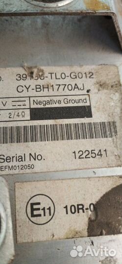 Магнитофон Honda Accord 8 2008-2012