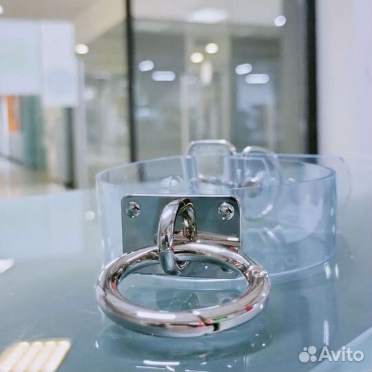 Ошейник чокер прозрачный,образ на кинки вечеринку