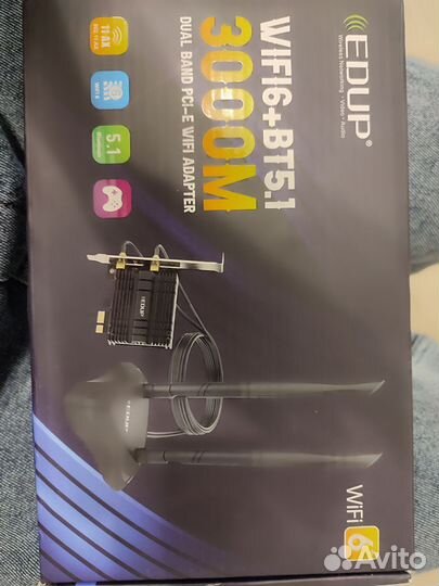 Edup WI-Fi 6 адаптер PCI (чип Intel AX200)
