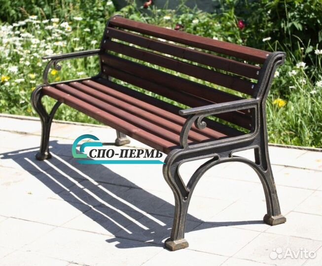 Скамейка парковая чугунная «Флора» Сл-1