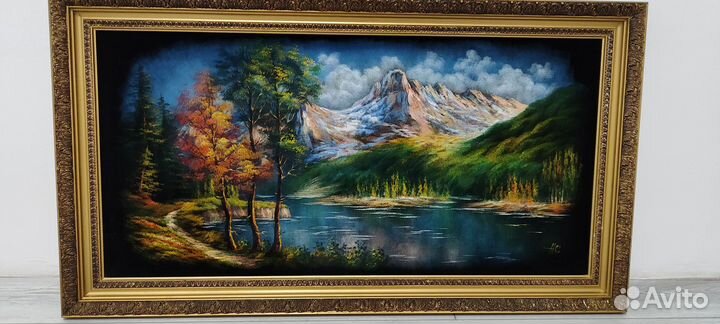 Картина маслом на холсте горный пейзаж