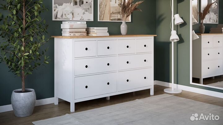 Комод IKEA хемнэс массив 8 ящиков