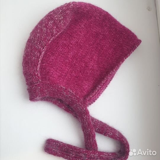 Чепчик вязаный женский