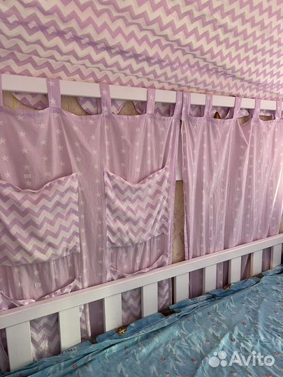 Текстиль для кроватки домик