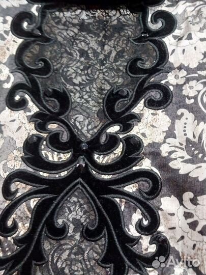 Шикарная блузка из шеска и бархата 50- 54р