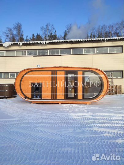 Баня Бочка с панорамным окном