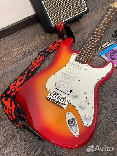 Электрогитара Flight Комбик Kustom + аксессуары