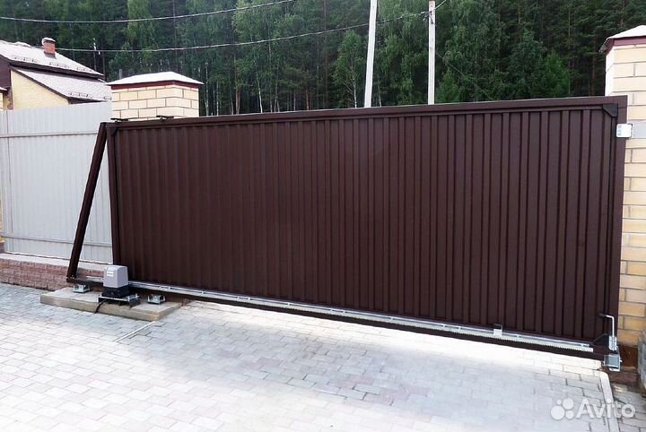 Откатные ворота. Доставка и монтаж