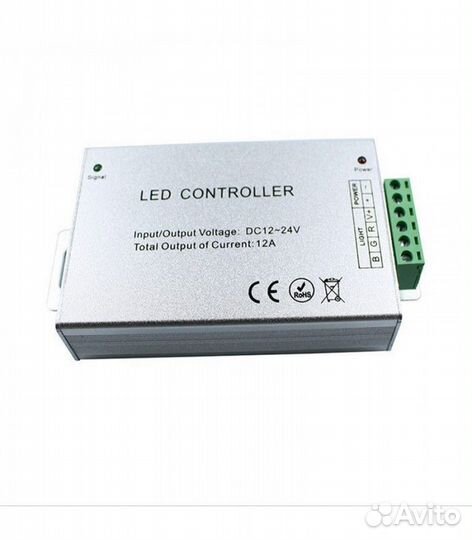 Контроллер RF, 12-24 В, 12A, 144-288 Вт, RGB