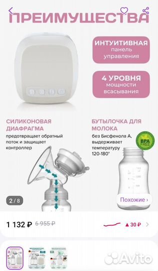 Молокоотсос электрический новый