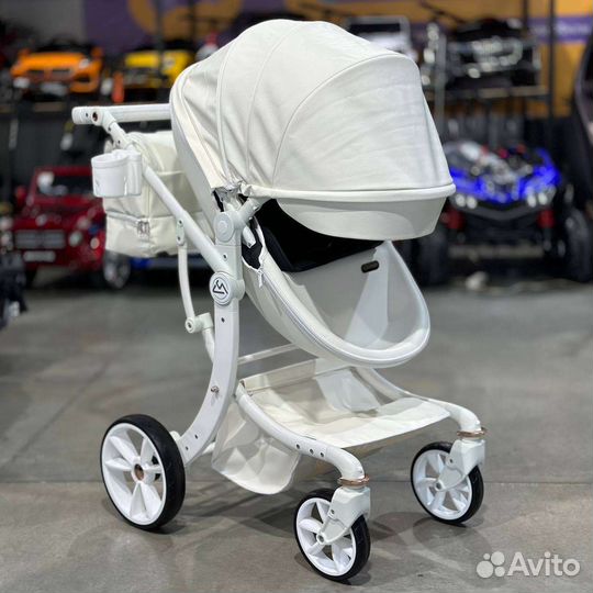 Коляска 3 в 1 Luxmom/Dalux 608-2 White