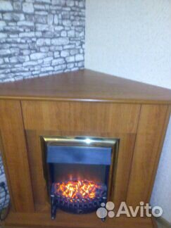 Электрокамин с угловым порталом