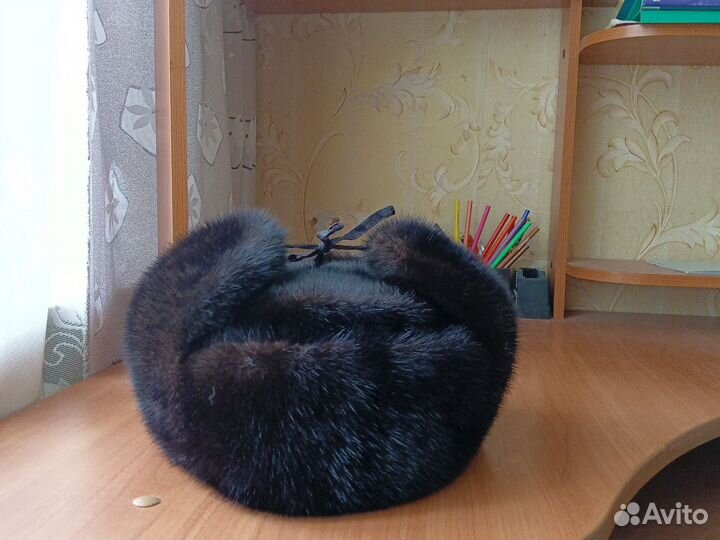 Норковая шапка мужская ушанка новая