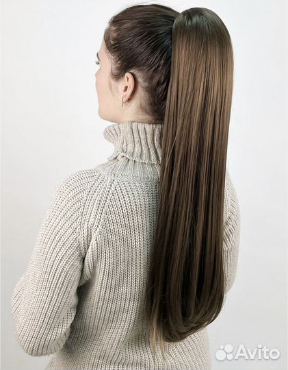 Шиньон накладной хвост Maya hair темно-русый