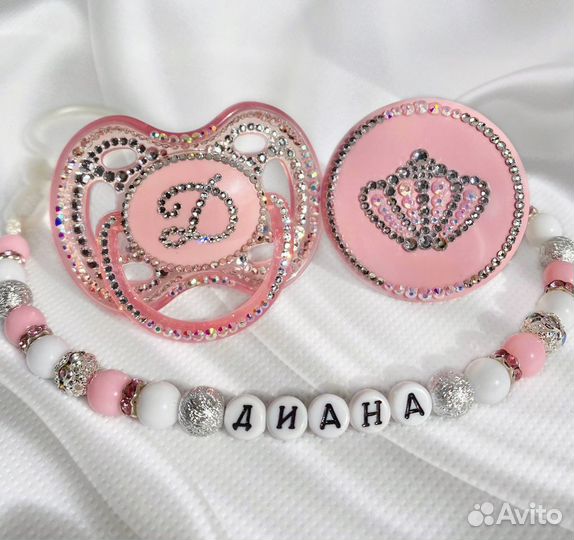 Пустышки avent со стразами